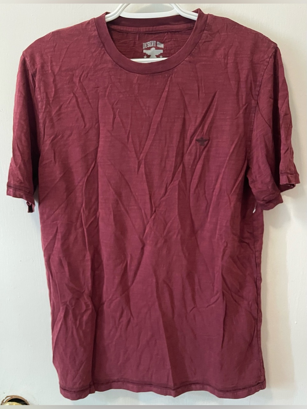 Flag & Anthem Desert Son Men’s Maroon Red Crew Neck T-Shirt Short Sleeve Small S